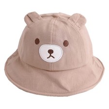 Baby Sun Bucket Hat for Boys Girls, Cute Bear Toddler Summer Hats, Wide Brim ...