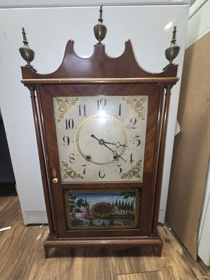 Antique c1825 Chauncy Ives Pillar & Scroll Shelf Clock RARE All Original