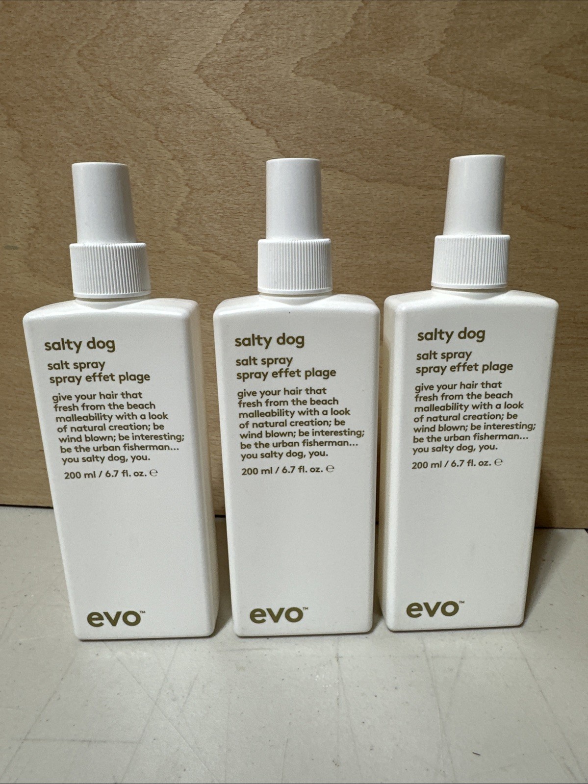EVO Salty Dog Salt Spray 200ml X 3 New