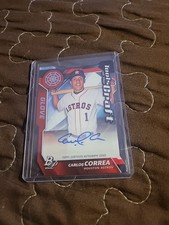 2017 Bowman Platinum Carlos Correa Tools Of The Craft RC Auto 3/10 Astros