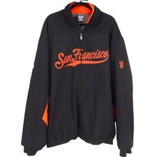 Majestic San Francisco Giants MLB Therma Base Jacket Mens Size 4XL Black Orange