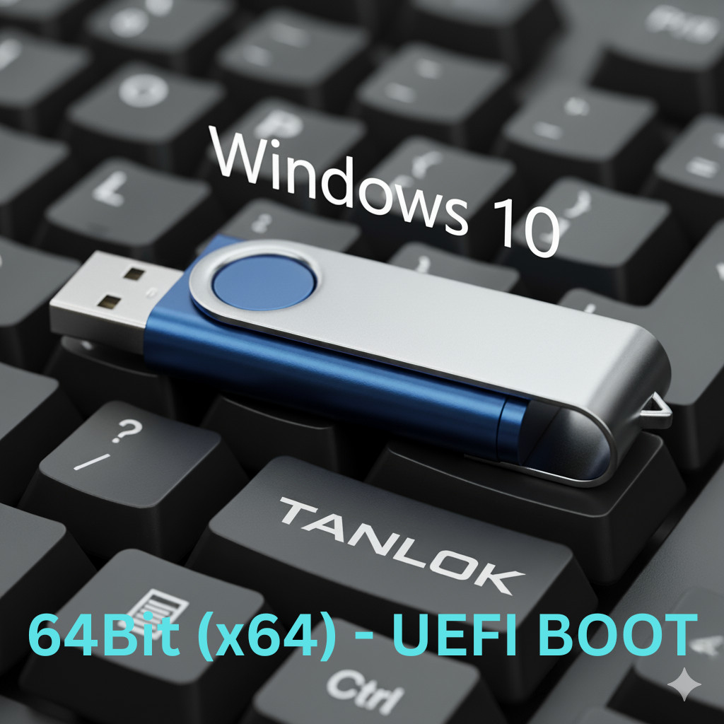 Windows 10 Pro USB Installer Flash Pen Drive 64Bit UEFI (WITH ACTIVATION KEY) 🔑