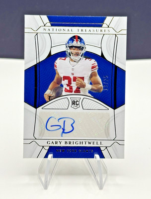 2021 National Treasures Gary Brightwell Rookie Auto Signatures Giants /25 SSP RC