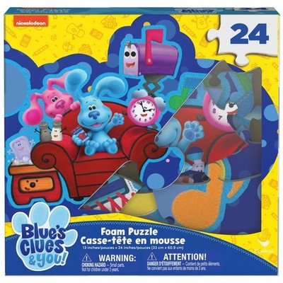 25 Pcs Foam Puzzle for Kids Blue's Clues Fun Learning Activity 13x24 Inches
