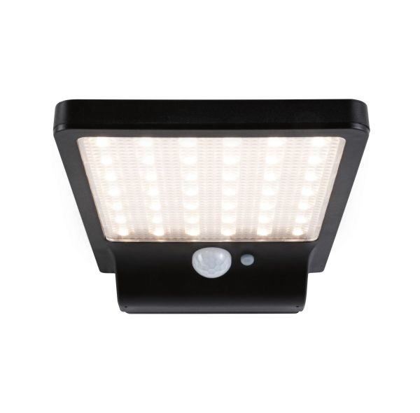 Paulmann Outdoor Solar Wandleuchte Solveig Schwarz Warmweiß Bewegungsmelder-image