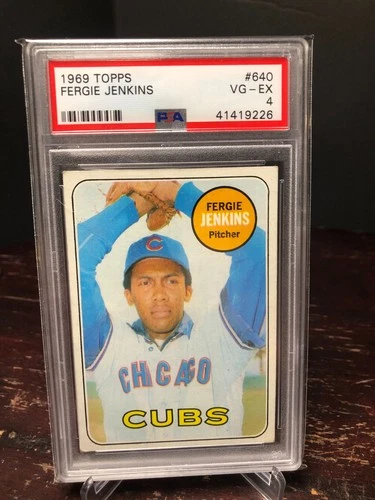 1969 Topps Baseball Fergie Jenkins 640 - PSA 4 CERT #41419226 - Cubs