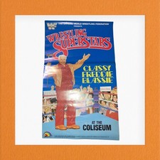 POSTER WWF for the Classy Freddie Blassie Action Figure (1986) LJN WWE (EXCELLEN