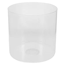  Clear Lip-less Glass Lamp Shade 5.89X5.89X5.70in Transparent Cylindrical Light