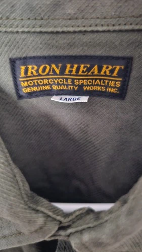 Iron Heart 13 oz Military Serge Snap Shirt size large image 4