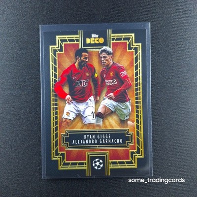Topps Ryan Giggs / Alejandro Garnacho Manchester Uni Then & Now 2023/24 Deco UCL