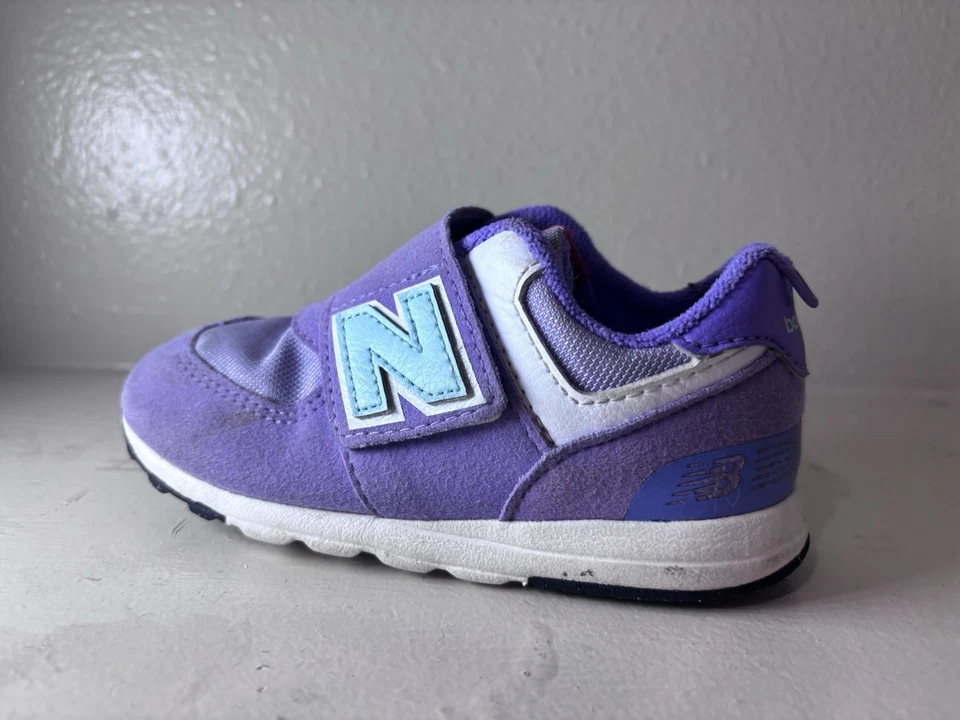 New Balance 574 New-B Gancho Lazo Niños Pequeños Zapatos Violeta Crush Talla 8 Foto 2 de 4