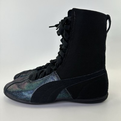 Puma Boxing Shoes Womens Size 8.5 Black Shiny Eskiva Hi Fenty Sneakers