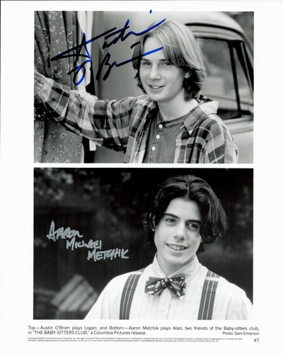 The Baby Sitters Club Film Autographs O'Brien Metchik Hand Signed Photo COA