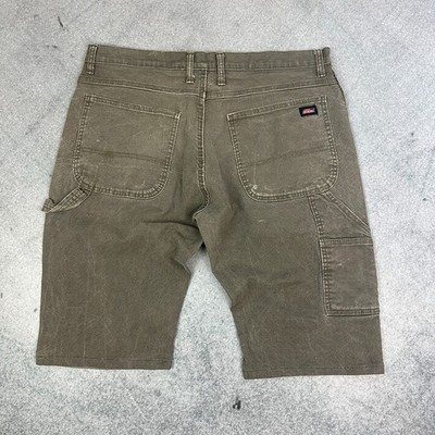 Dickies Shorts Gray Green 36x30 Cropped Pants Vintage Jeans