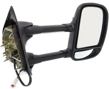 PASSENGER SIDE POWER DOOR MIRROR; TEXTURED; DUAL ARM AND GLASS;