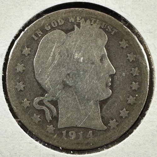 1914-D 25C Barber Quarter, Contains 0.1808oz of SILVER (87471)