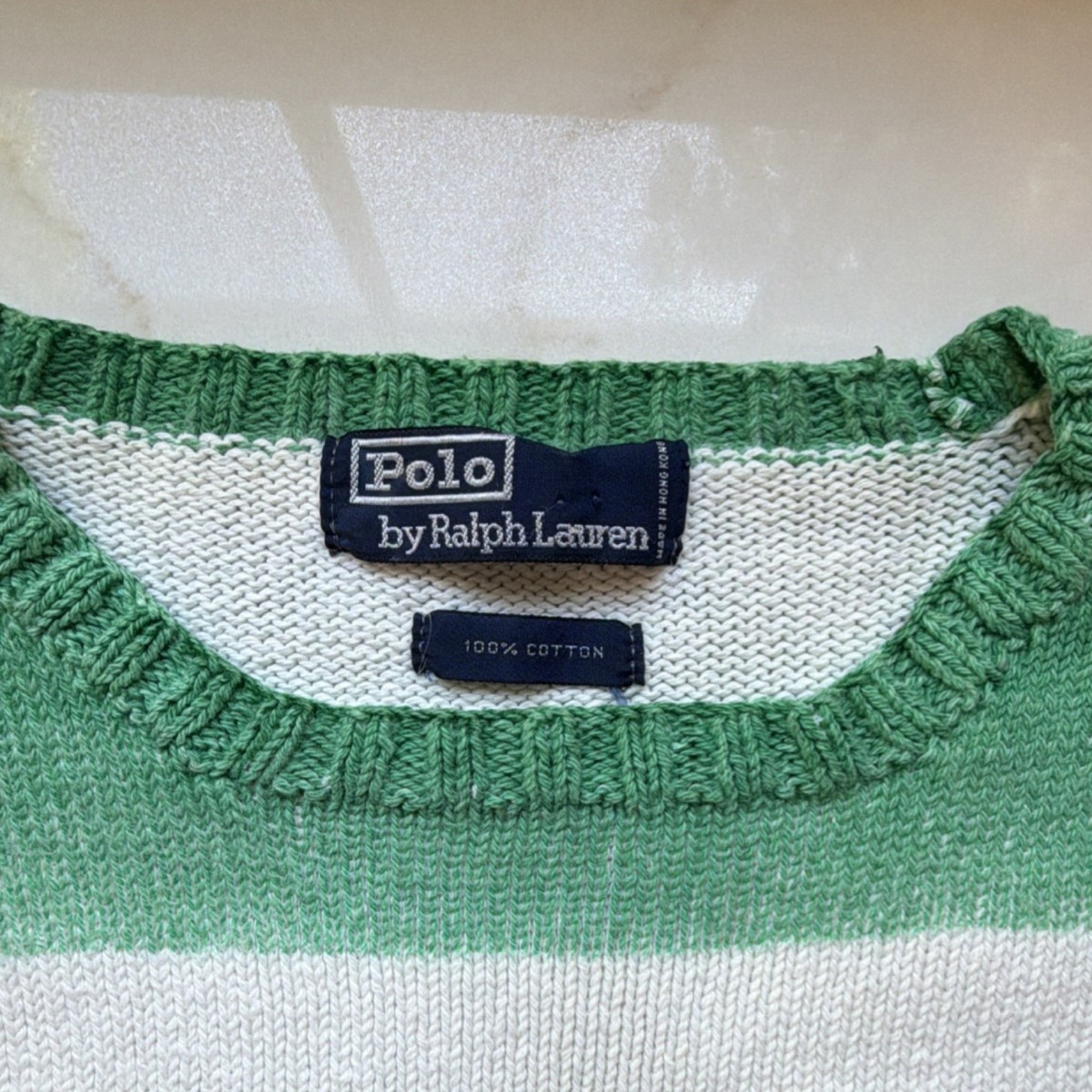 Vintage Polo Ralph Lauren CP-93 Gradient Stripe Crewneck Cotton 