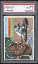 1956 Topps #67 Vic Power GB PSA 8 *0370