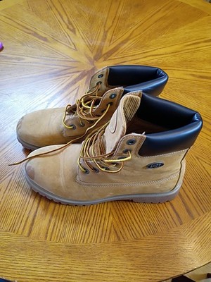 Lugz Men's 8'' Convoy Water-Resistant Work Boots Soft-Toe Wheat-Nubuck Size 9.5