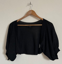 Coast Bolero Shrug Cardigan Black Sparkly Size Small VGC Women's Occasion Event