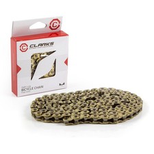 Clarks Half Link BMX Bike Chain Single Speed Fixed Wheel Track Quick Pin, Gold