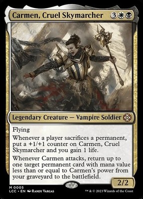 Carmen, Cruel Skymarcher 5 FOIL - NM - The Lost Caverns of Ixalan Commander -MTG