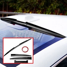 GLOSS BLACK 54" Universal Car Rear Roof Trunk Spoiler Wing Tail Lip Trim Rubber