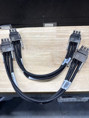 Lot of 2 Cisco 800-40403-01 STACK-T1-50CM Stackwise Stacking Cable