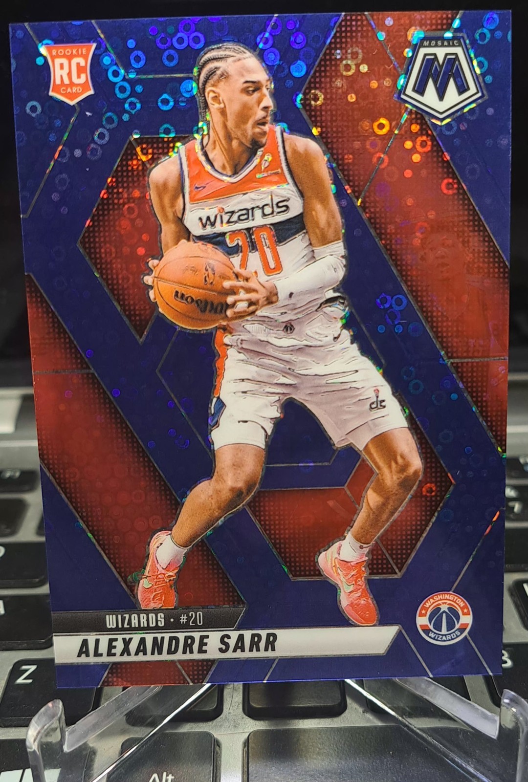 2024-25 Panini Mosaic - Rookies Alexandre Sarr #216 Blue Fast Break Prizm /85