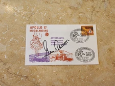 Gene Cernan signed scarce Apollo 17 mission envelope. Stamped w postage 12/16/72
