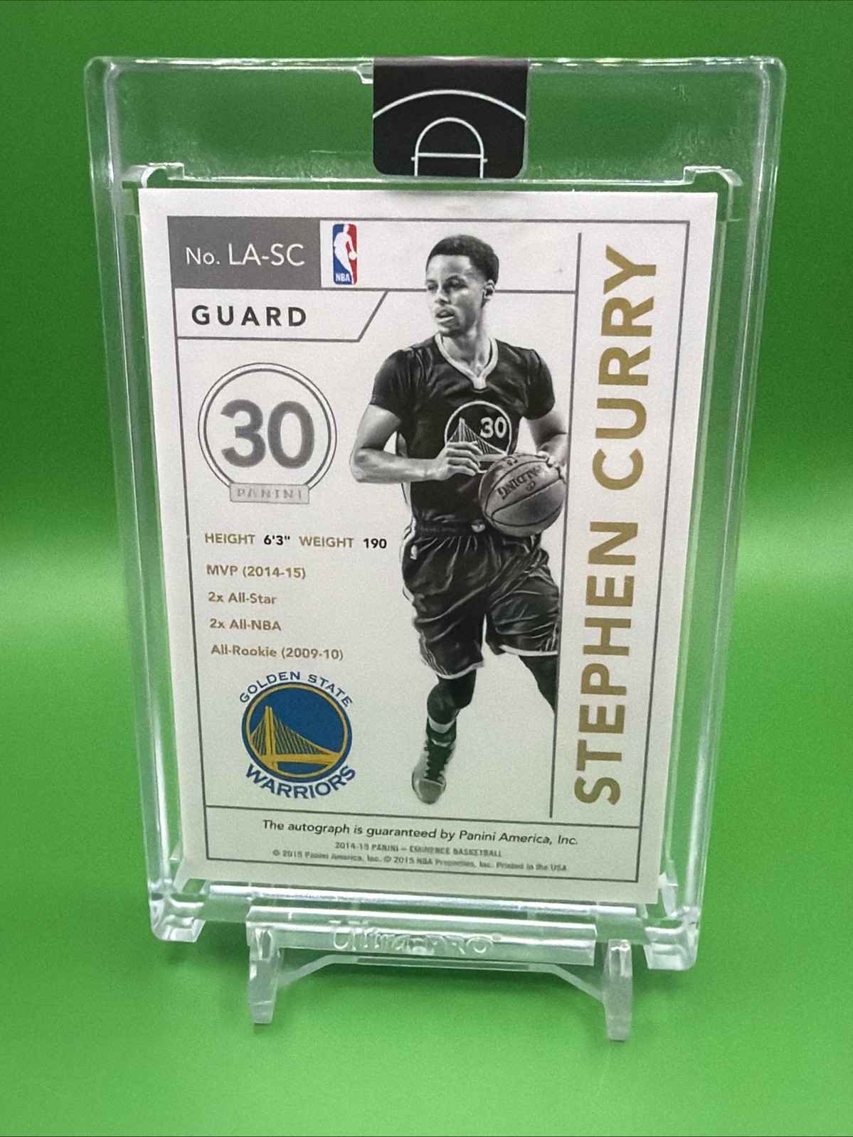 2014-15 Panini Eminence - Stephen Curry Gold Ink Auto Silver Logoman /10 Sealed view 2