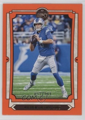 2019 Panini Legacy Orange 51/199 Matthew Stafford #34 0n57