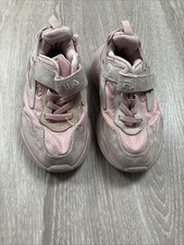 Pink Fila Trainers Girl Uk Size 9 Eur 27 Sneaker Shoes