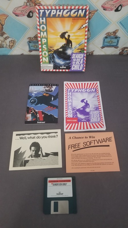 1989 Typhoon Thompson Search for the Sea Child Broderbund Atari ST Big Box CIB