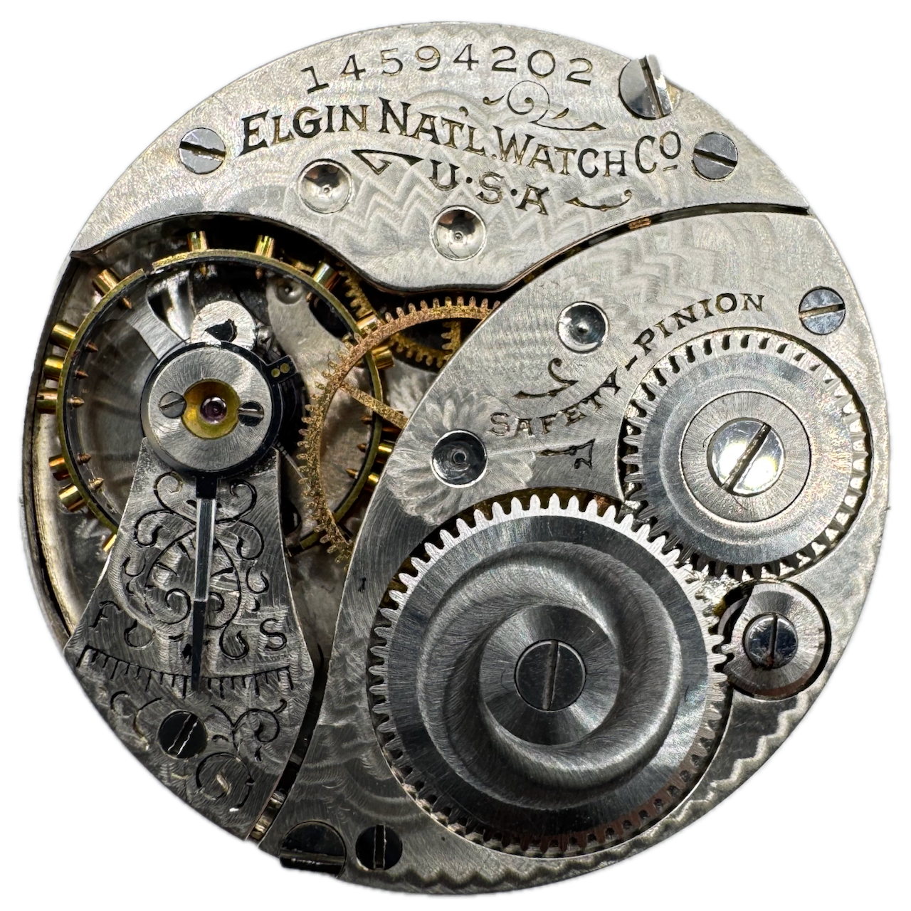 Antique 1903 Waltham 15 Jewel Mechanical Pocket Watch Movement 115 USA