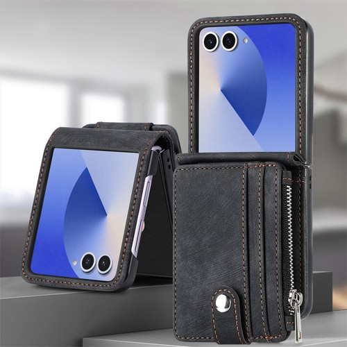 Funda para Samsung Galaxy Z Abatible 7 6 5 Antigolpes Desmontable Cremallera Tarjeta Billetera - Imagen 41 de 46