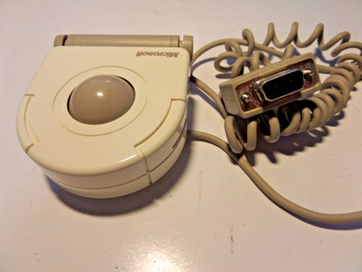 Vintage 1990 s Microsoft BallPoint Mouse Serial Track Ball P/N# 31667