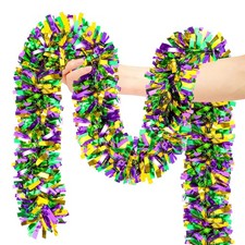 50FT Mardi Gras Decorations,Purple Green Gold Purple