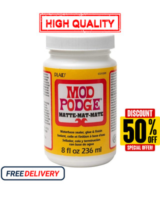 Mod Podge Matte Sealer, Glue & Finish: All-in-One Craft Solution- Quick Dry, ...