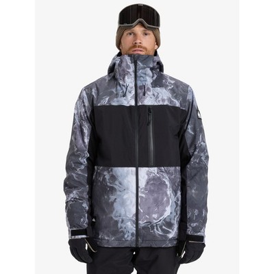 Quiksilver Sycamore Bedruckte Jacke Thermostamp Grayscale 20k Snowboardjacke