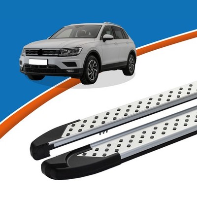 Trittbretter passend für Schweller VW Tiguan ab Baujahr 01/2016 SOMA Silber mIt 