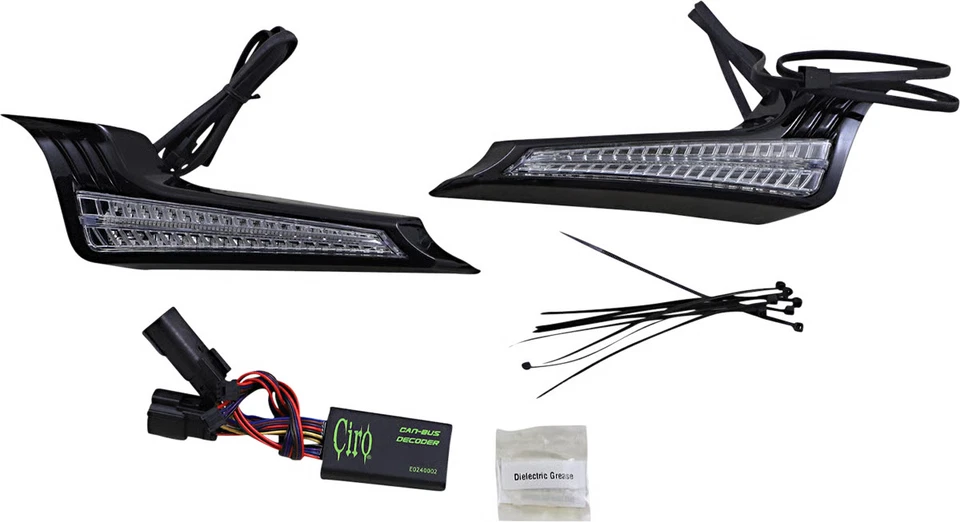 Luces de fascia Ciro - negro/ámbar motocicleta bicicleta de calle 40023 2040-1929 Foto 2 de 4