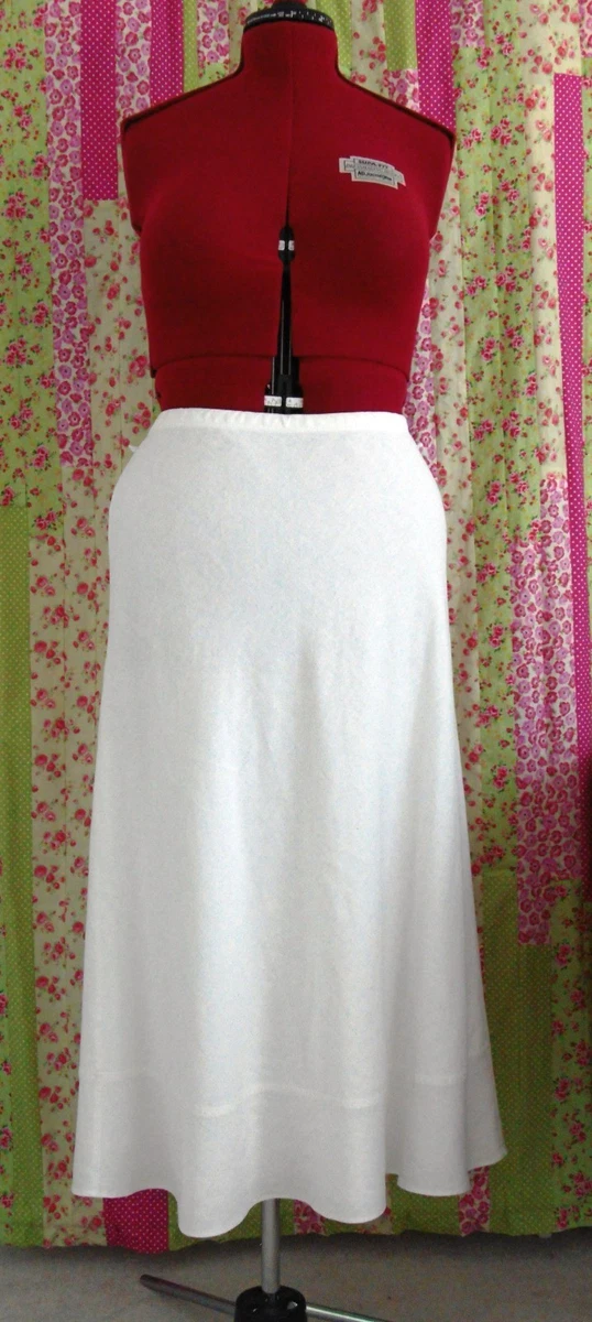 Jupe M&S Fleurie Blanche Et Rose – Taille UK 12, Coton Stretch, Très Bon état