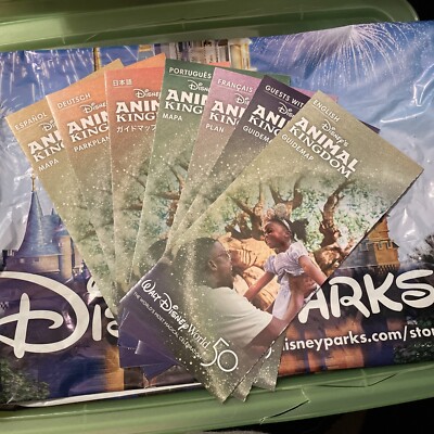 Disney's Animal Kingdom 50th Park Map Set all Languages
