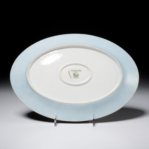 Forget Me Nots Hutschenreuther Blue Floral Porcelain Oval Serving Platter Pair - Picture 7 of 8