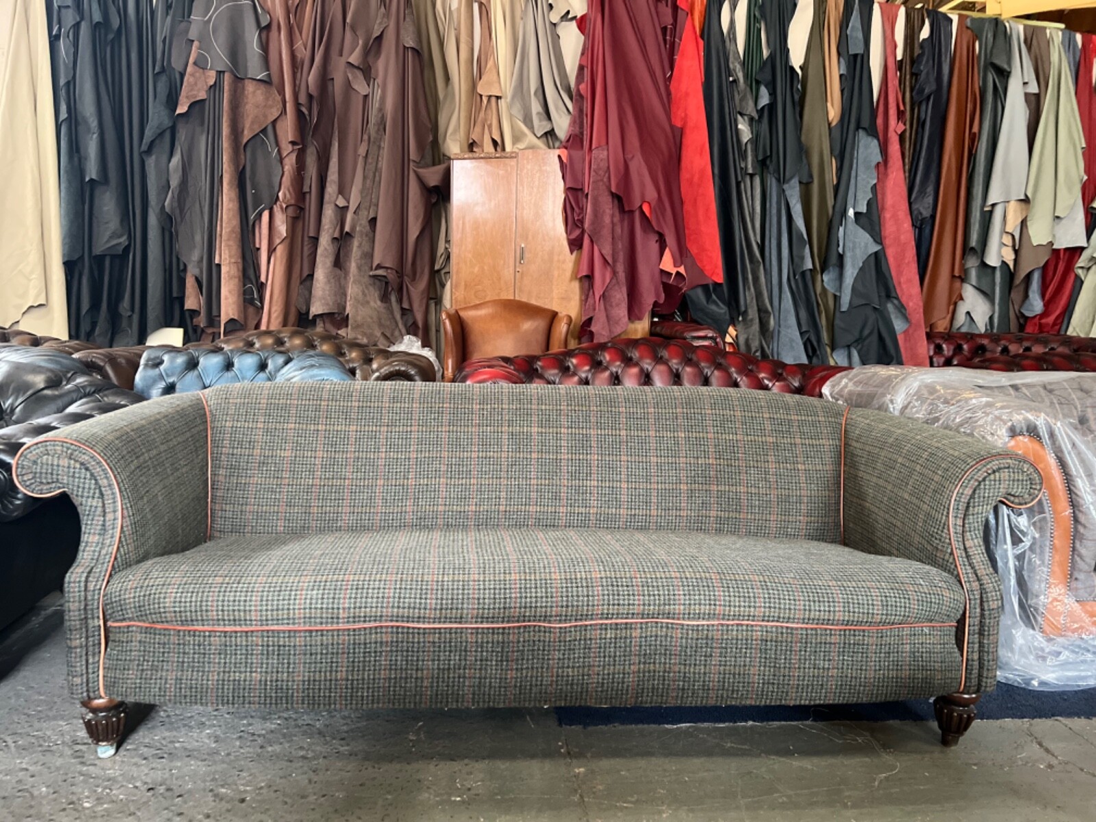 Tetrad harris tweed bowmore grand sofa Oban iris check