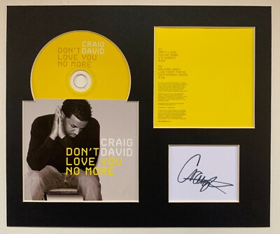 CRAIG DAVID - Signed Autographed - DON'T LOVE YOU NO MORE - Album Display