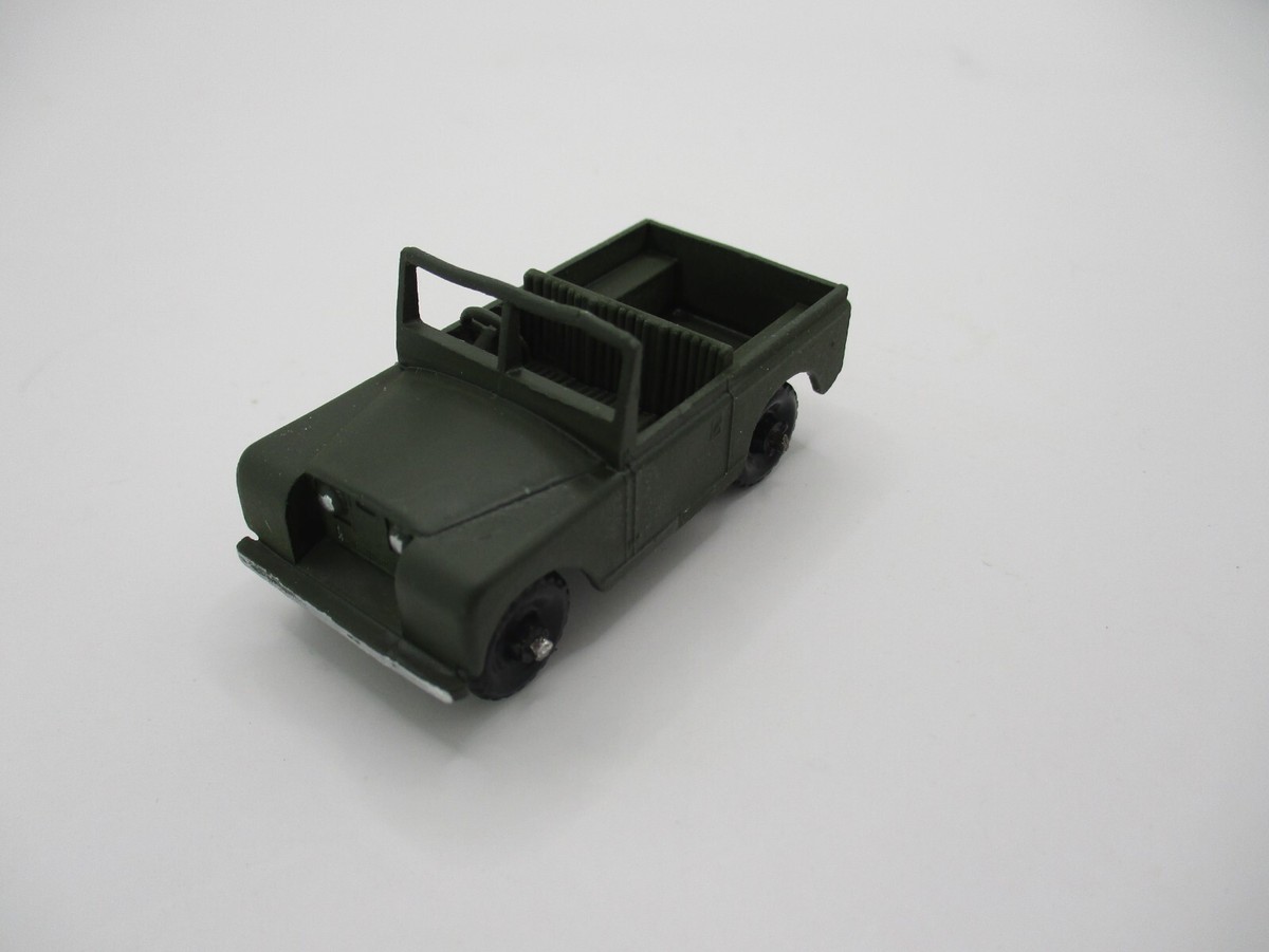MATCHBOX LESNEY #12B-2 LAND ROVER ARMY JEEP RESTORED BLACK