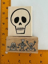 Skull and Bones Brothers Rubber Stamp by Various Manufacturers - Halloween