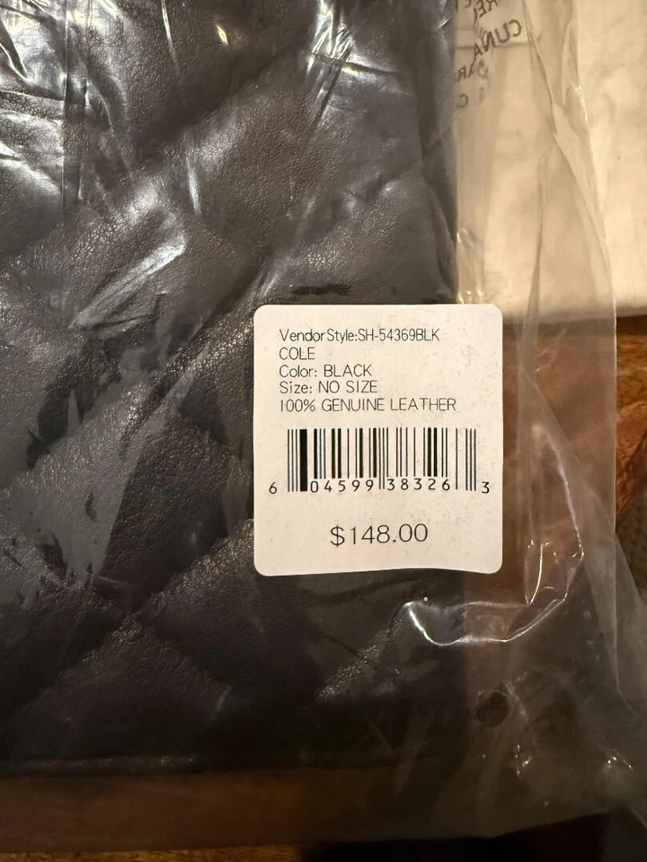 Bolso sin asas de cuero acolchado HOBO Cole - negro nuevo con etiquetas Foto 2 de 3